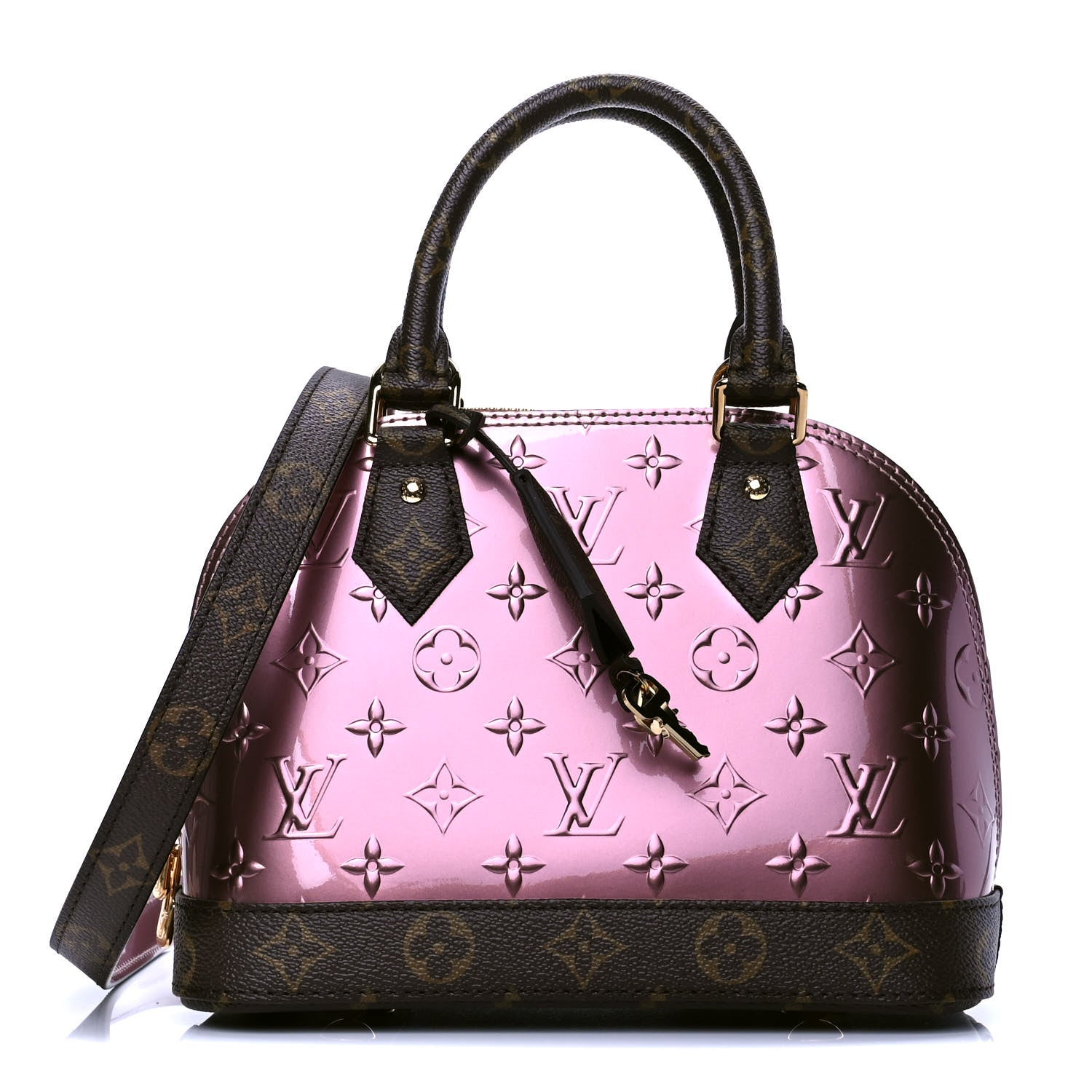 Louis Vuitton Vernis Monogram Alma BB Rose Pale Metallise 1 of 4