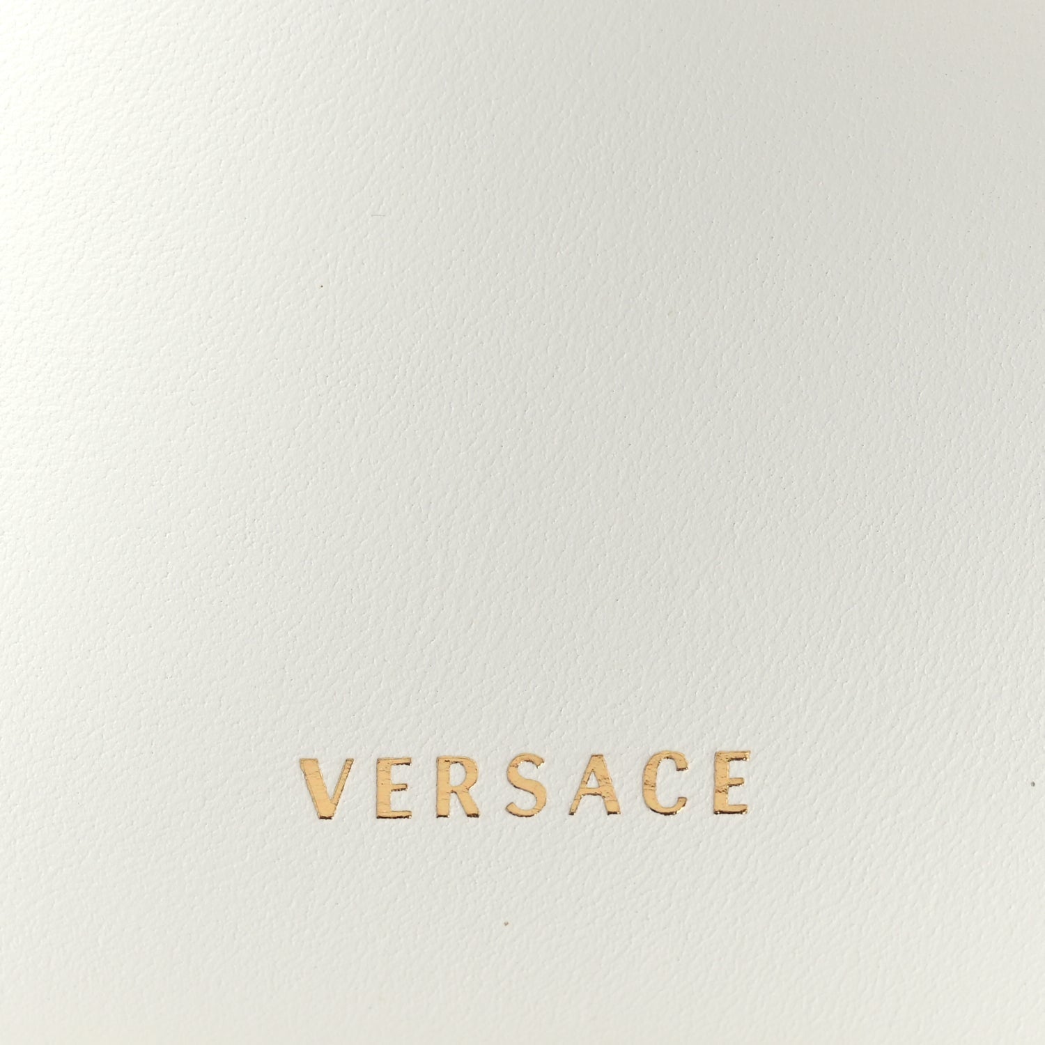 Versace Vitello Large Virtus Bucket Bag Optical White 5 of 9