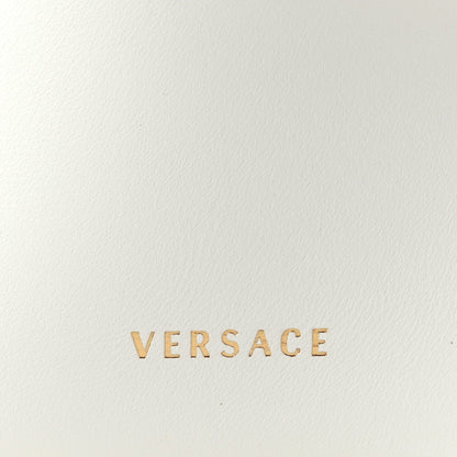 Versace Vitello Large Virtus Bucket Bag Optical White 5 of 9