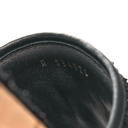 Chanel Tweed Cork CC Chain Mule Sandal 37 Black 7 of 9