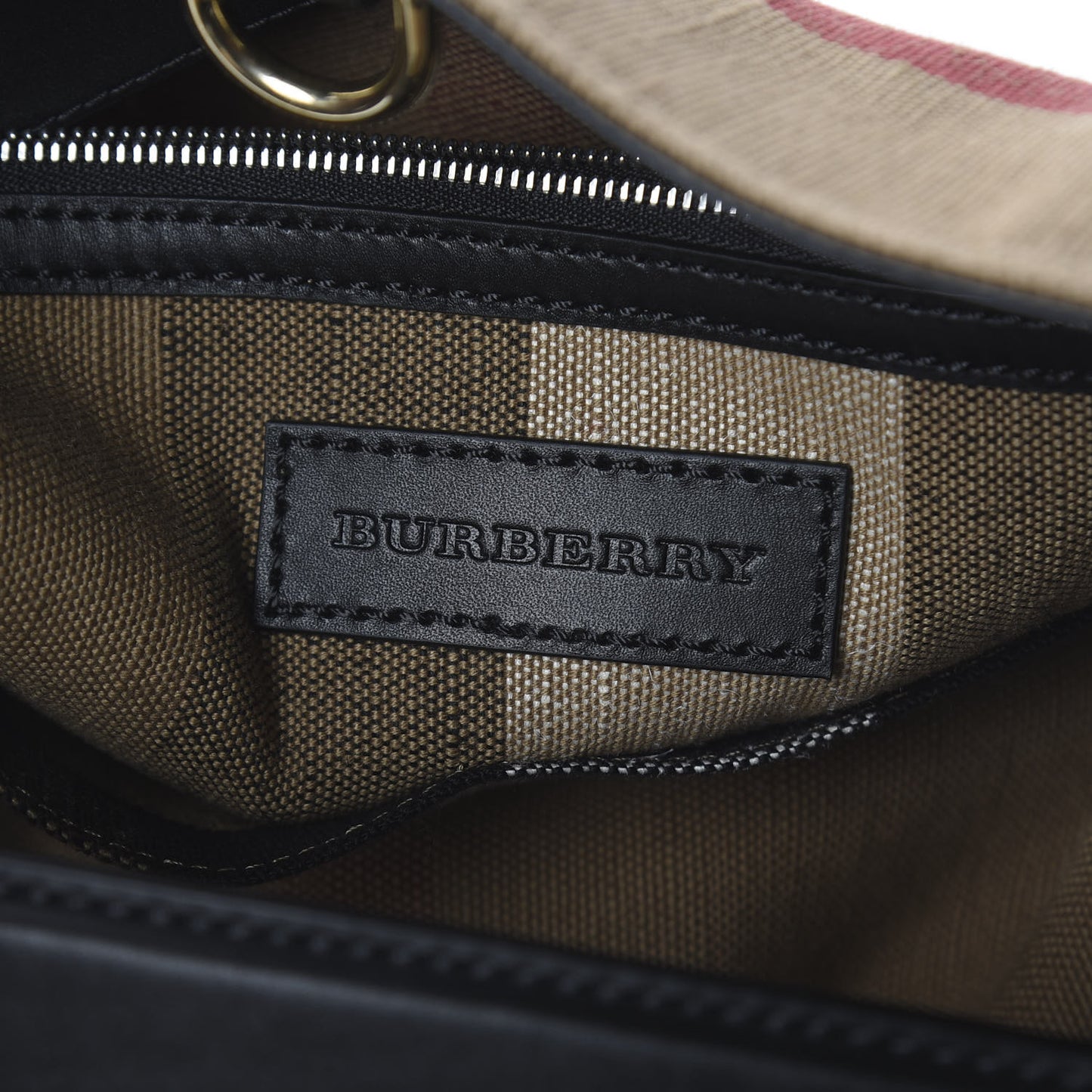 Canvas Mega Check Medium Ashby Hobo Black