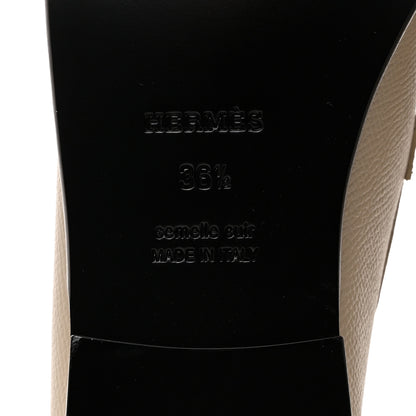Hermes Epsom Womens Destin Loafer 36.5 Blanc Gomme 8 of 12