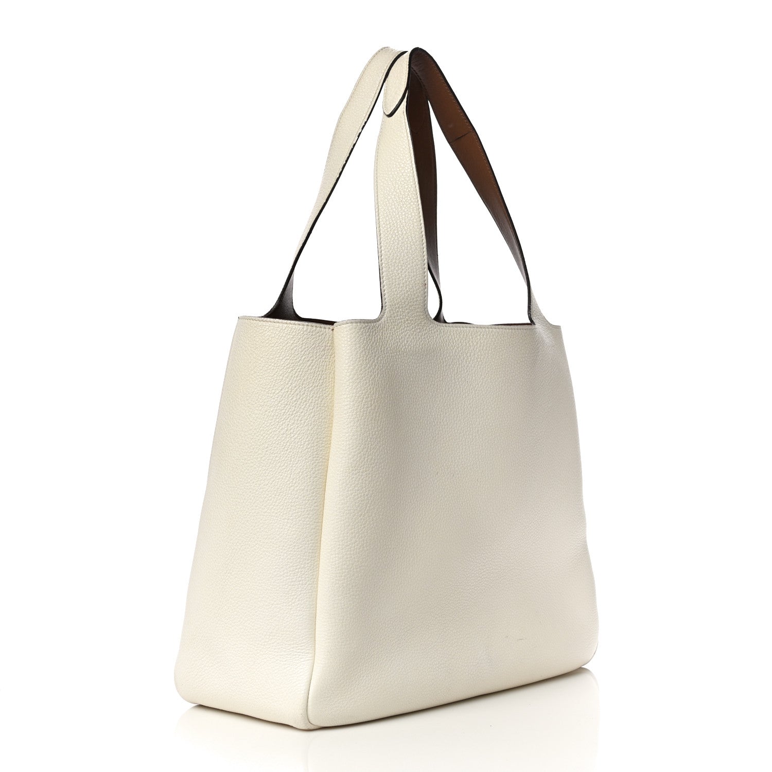 Prada Vitello Daino Dynamique Tote White Caramel 3 of 13