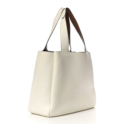 Prada Vitello Daino Dynamique Tote White Caramel 3 of 13