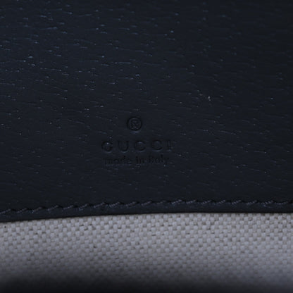 Gucci GG Supreme Monogram Textured Dollar Calfskin Small Ophidia Top Handle Shoulder Grey Black Graphite Grey 6 of 7