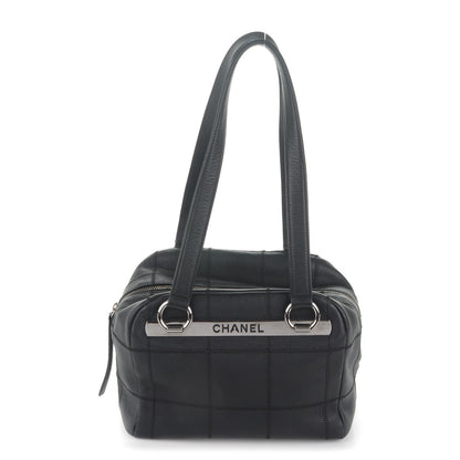 Chanel Caviar Square Stitched Bowler Black 1 of 10