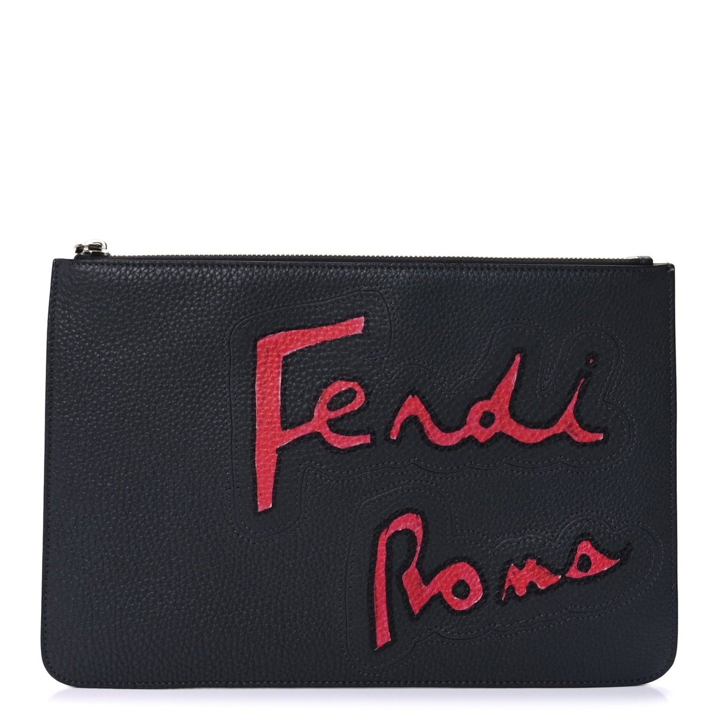 Cuoio Romano Logo Pouch  Grey
