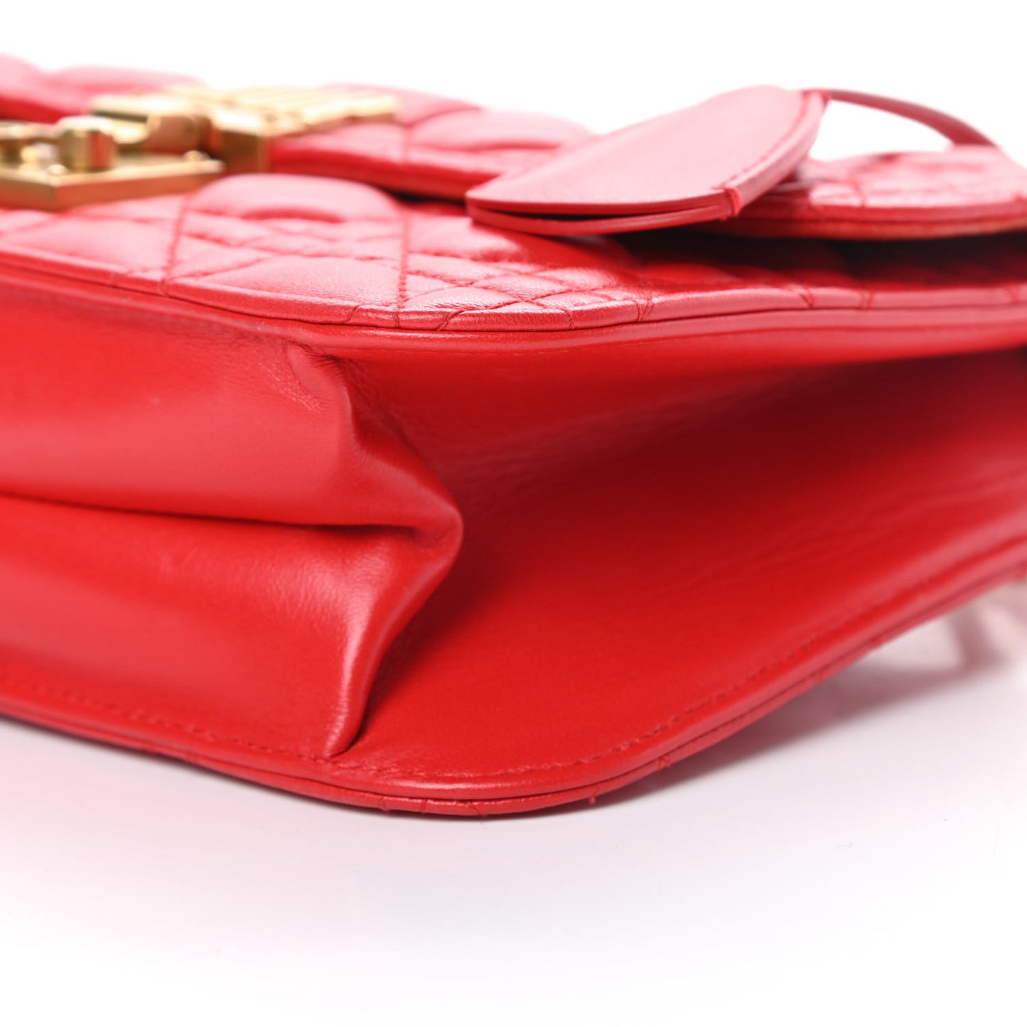 Lambskin Cannage Large Dioraddict Flap Red