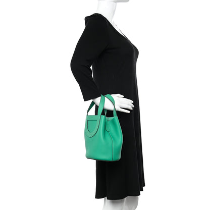 Hermes Taurillon Clemence Swift In-The-Loop 18 Bag Vert Comics 2 of 11