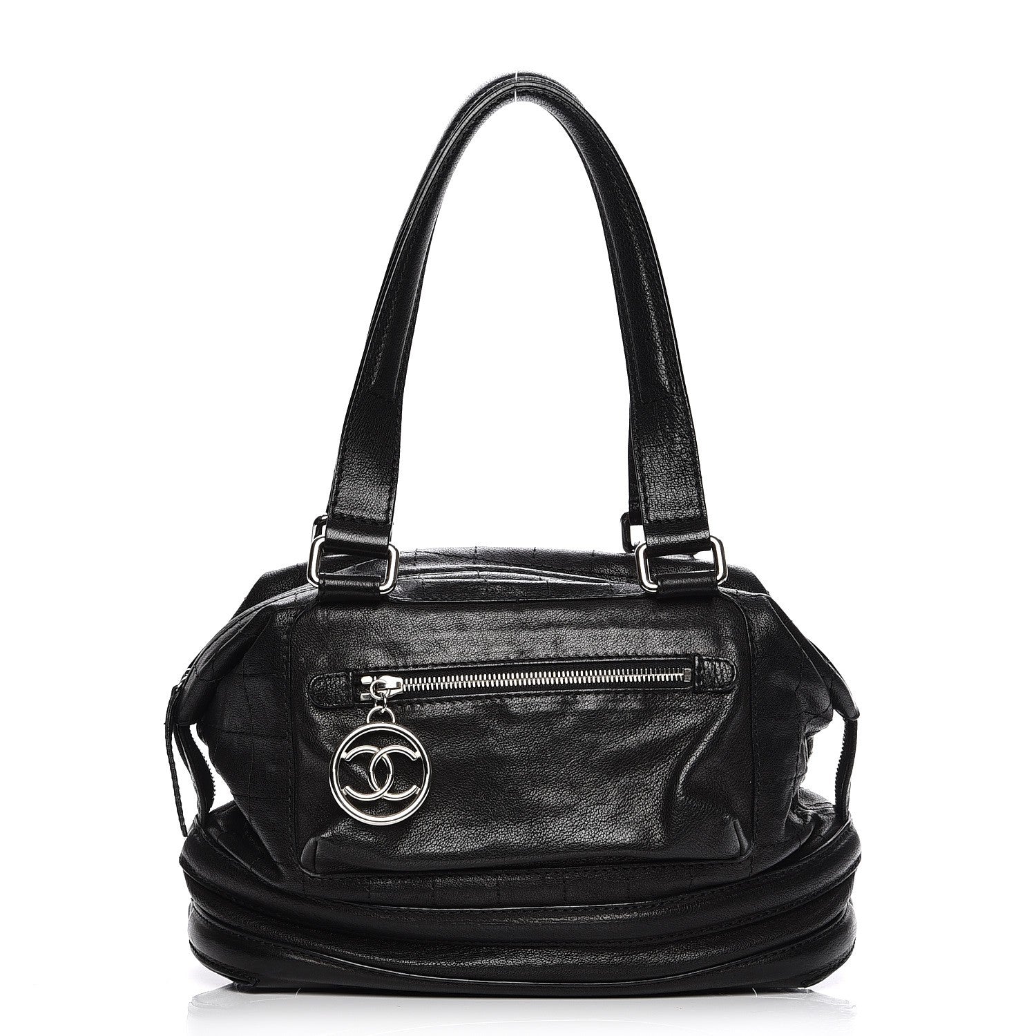 Chanel Distressed Caviar Outdoor Bowler Black 1 of 11