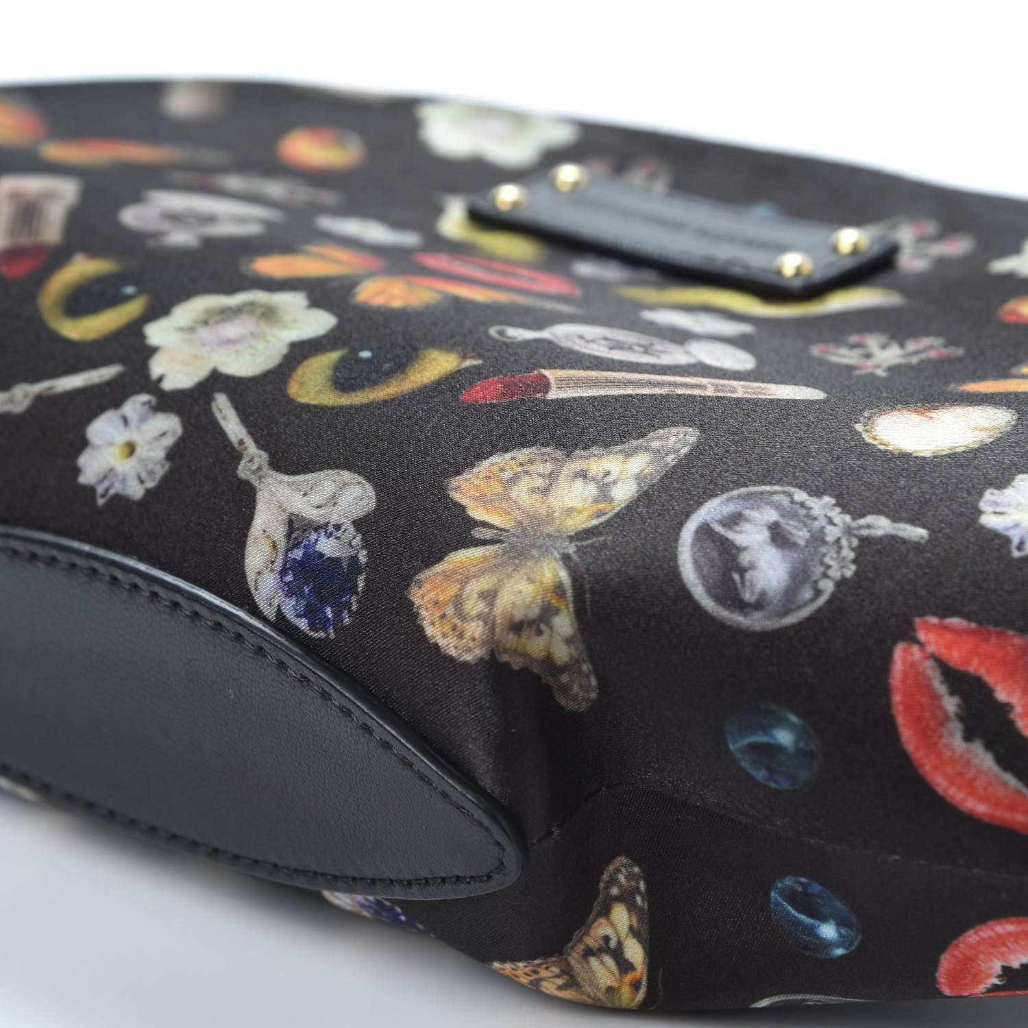 Alexander McQueen Silk Obsessions De Manta Clutch Black 6 of 9