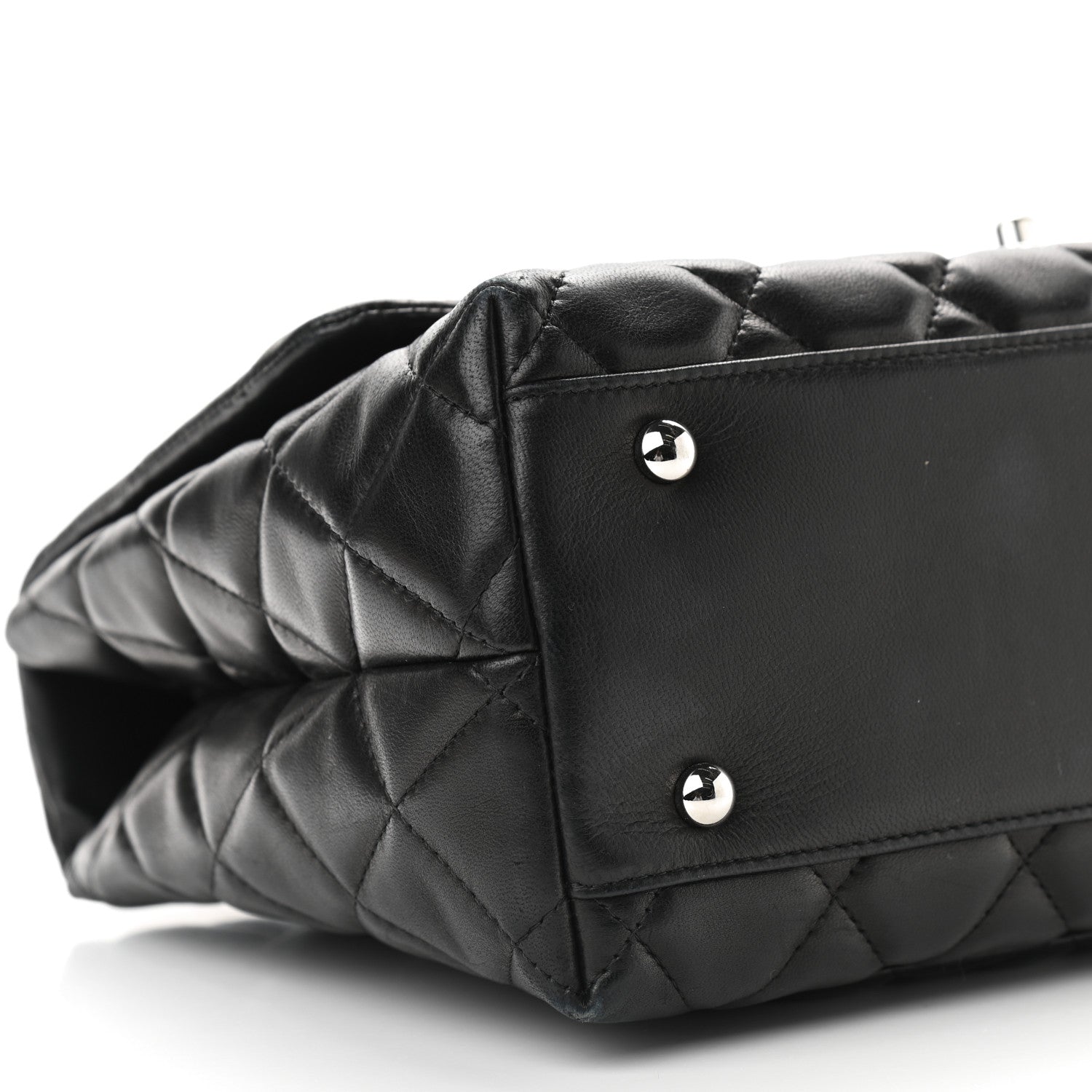 Chanel Lambskin Quilted Kelly Jumbo Flap Bag Black 11 of 16