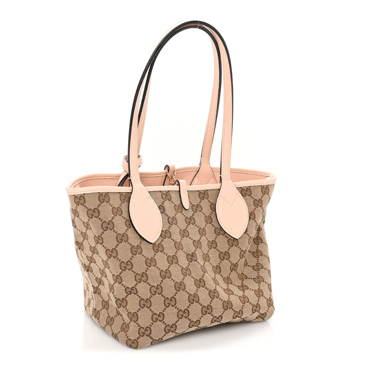 Gucci Grained Calfskin Monogram Small Totissima Reversible Tote Light Pink 3 of 9