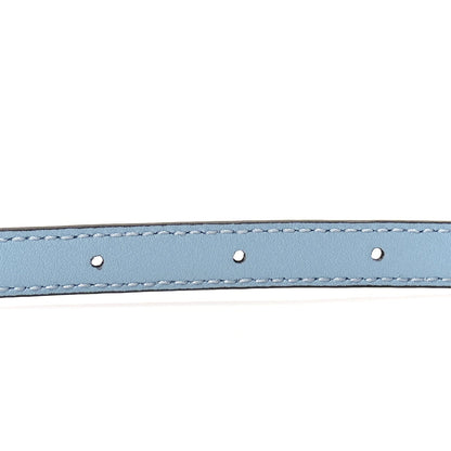 Gucci Patent Double G Thin Belt  85 34  Blue 4 of 5