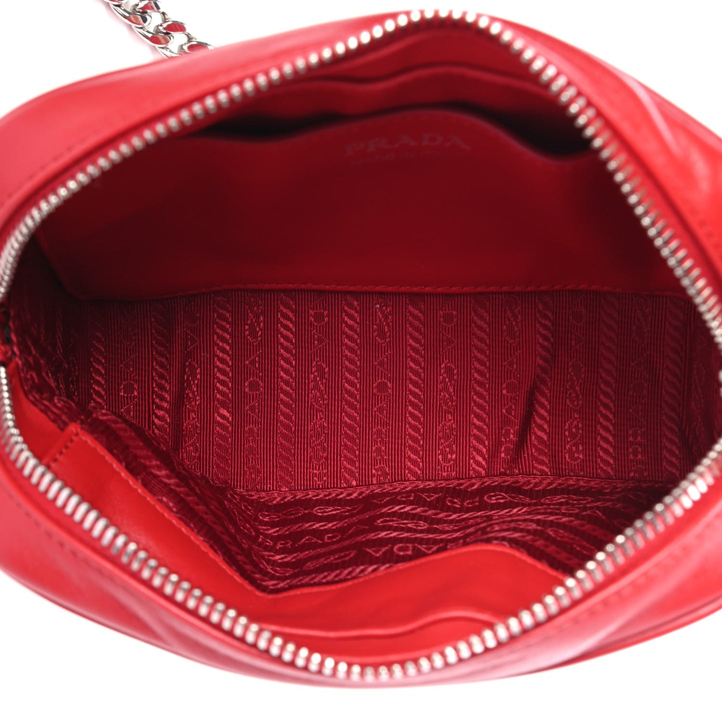 Soft Calfskin Diagramme Camera Bag Rosso