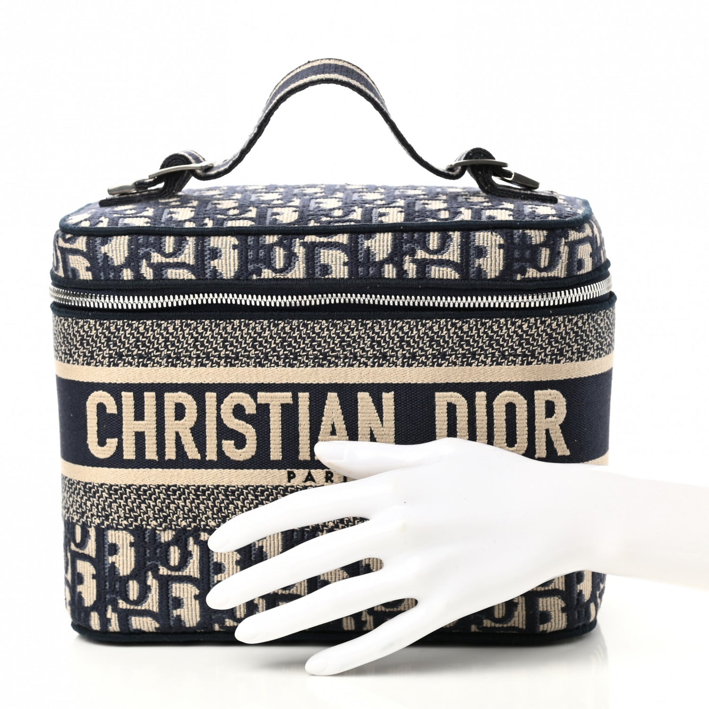 Oblique Diortravel Vanity Case Blue