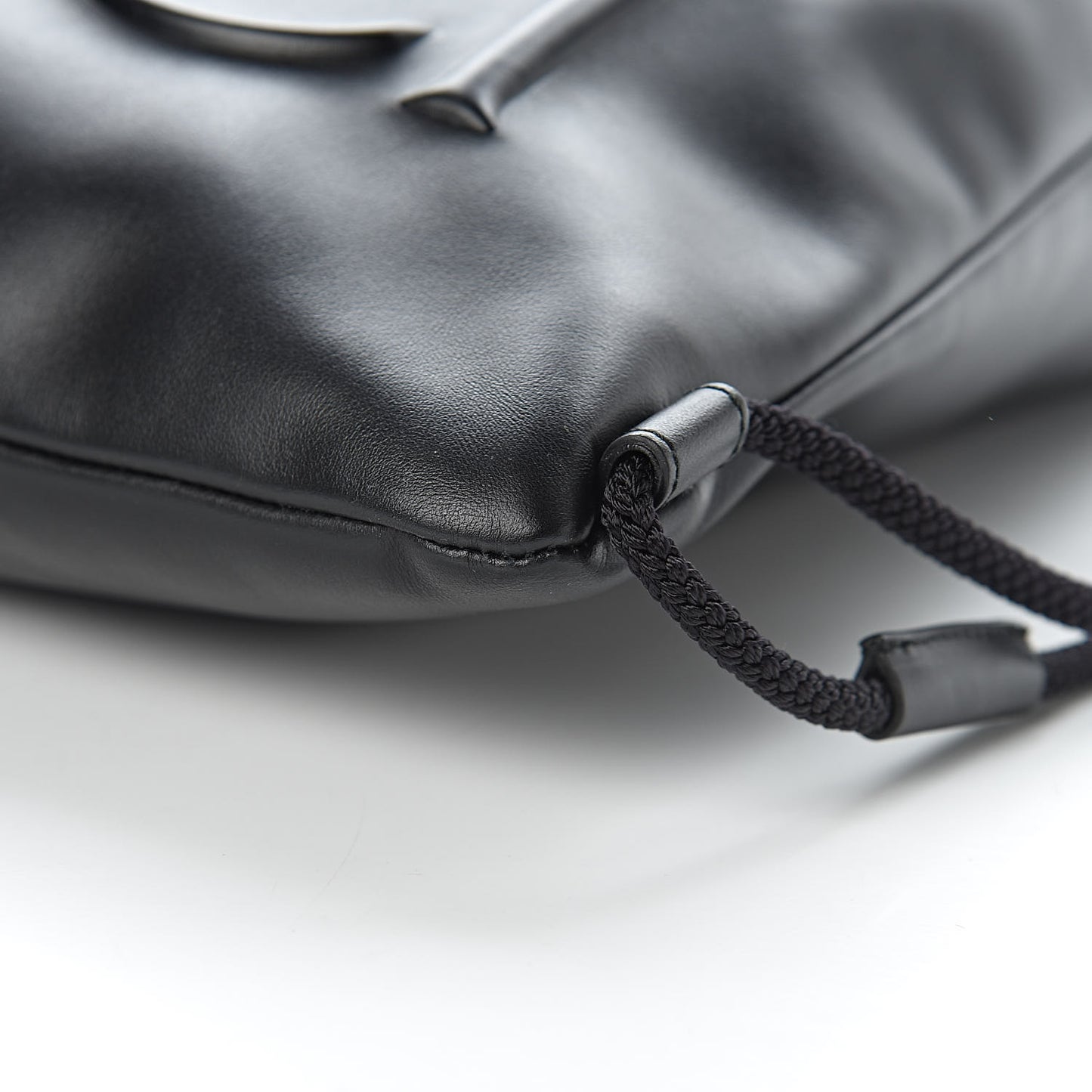 Calfskin Small GucciGhost Drawstring Backpack Black