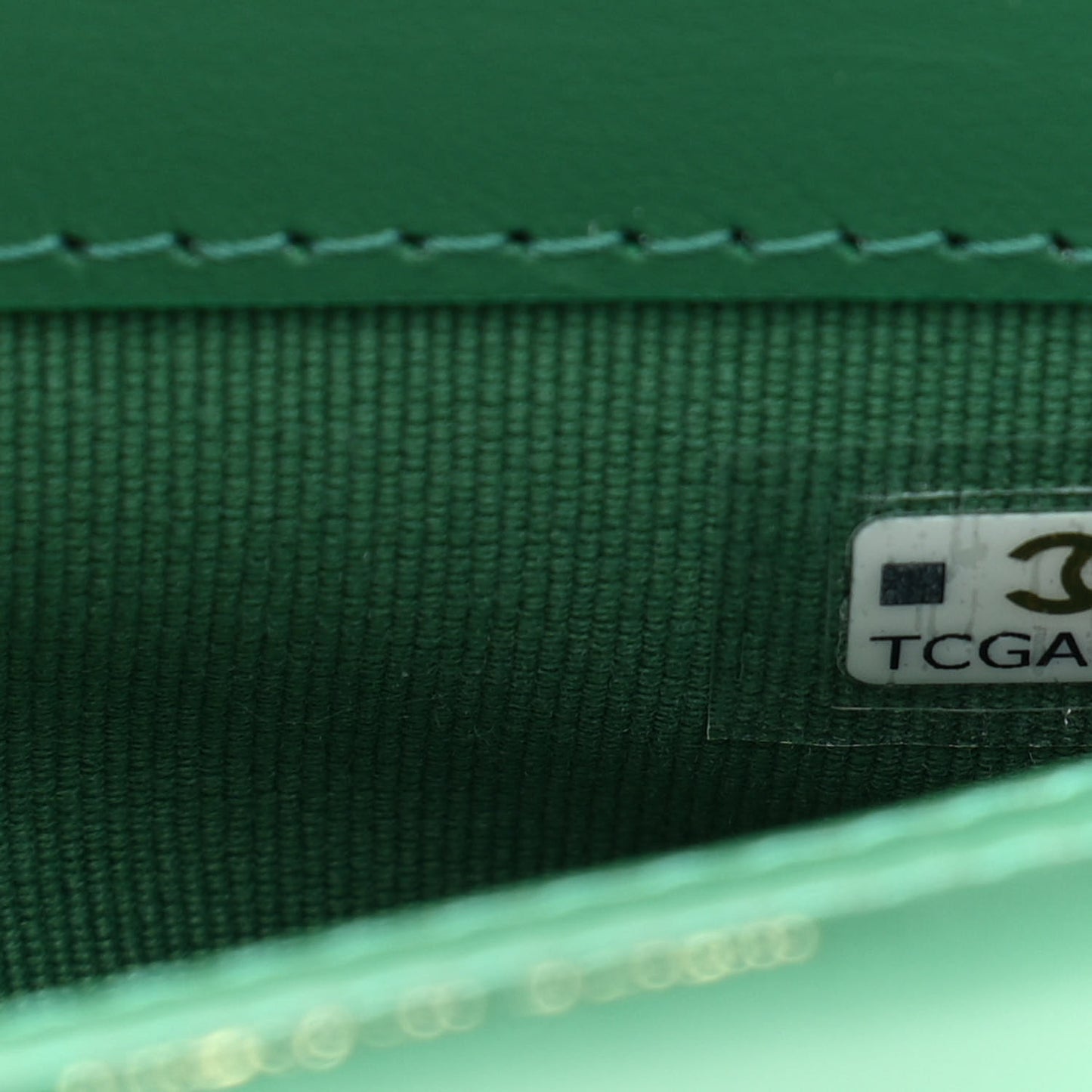 Aged Calfskin Quilted 2.55 Reissue Flap Pouch With Chain Green