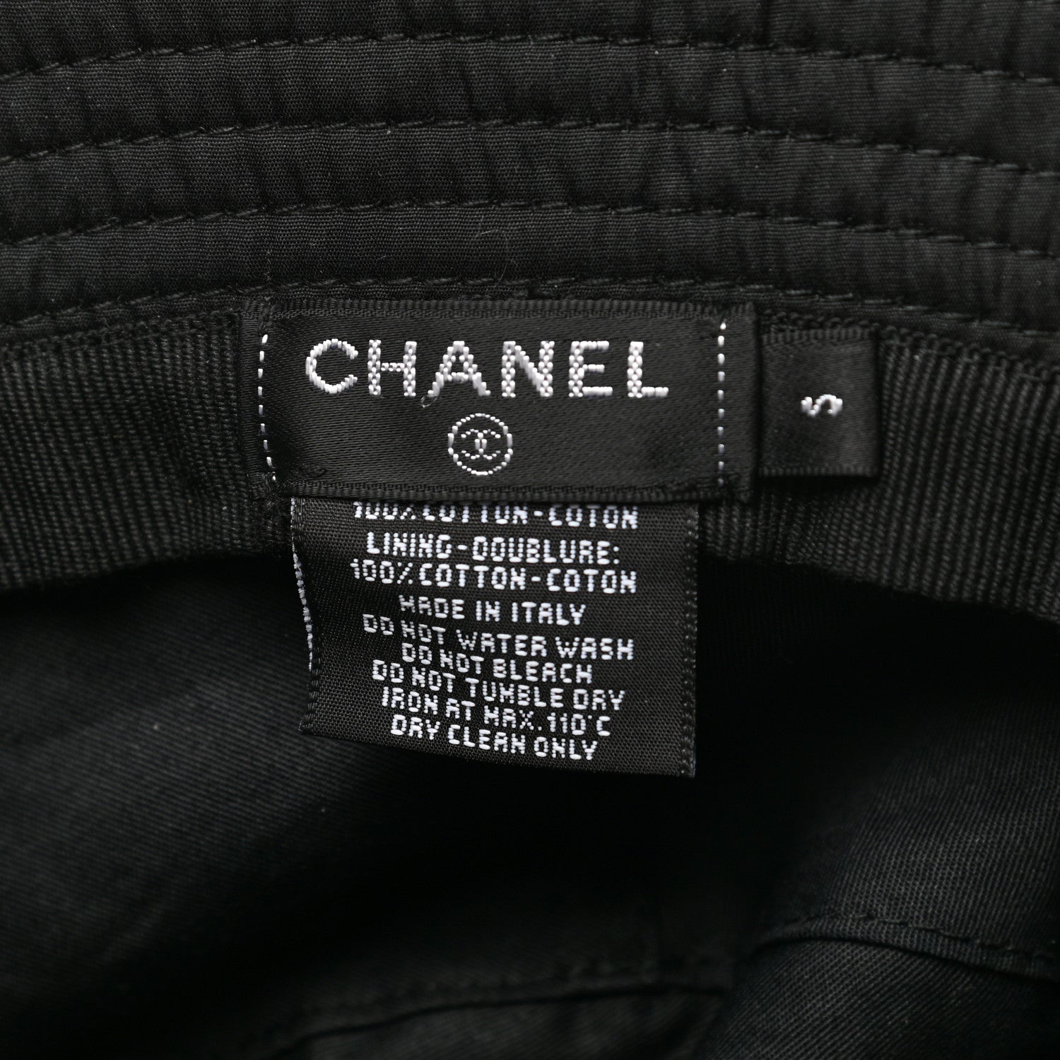 Chanel Cotton CC Bucket Hat S Black 8 of 8