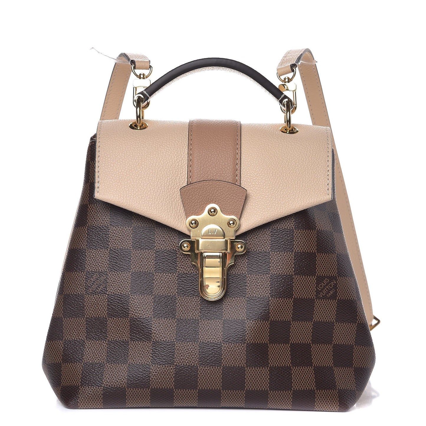 Damier Ebene Clapton Backpack Creme