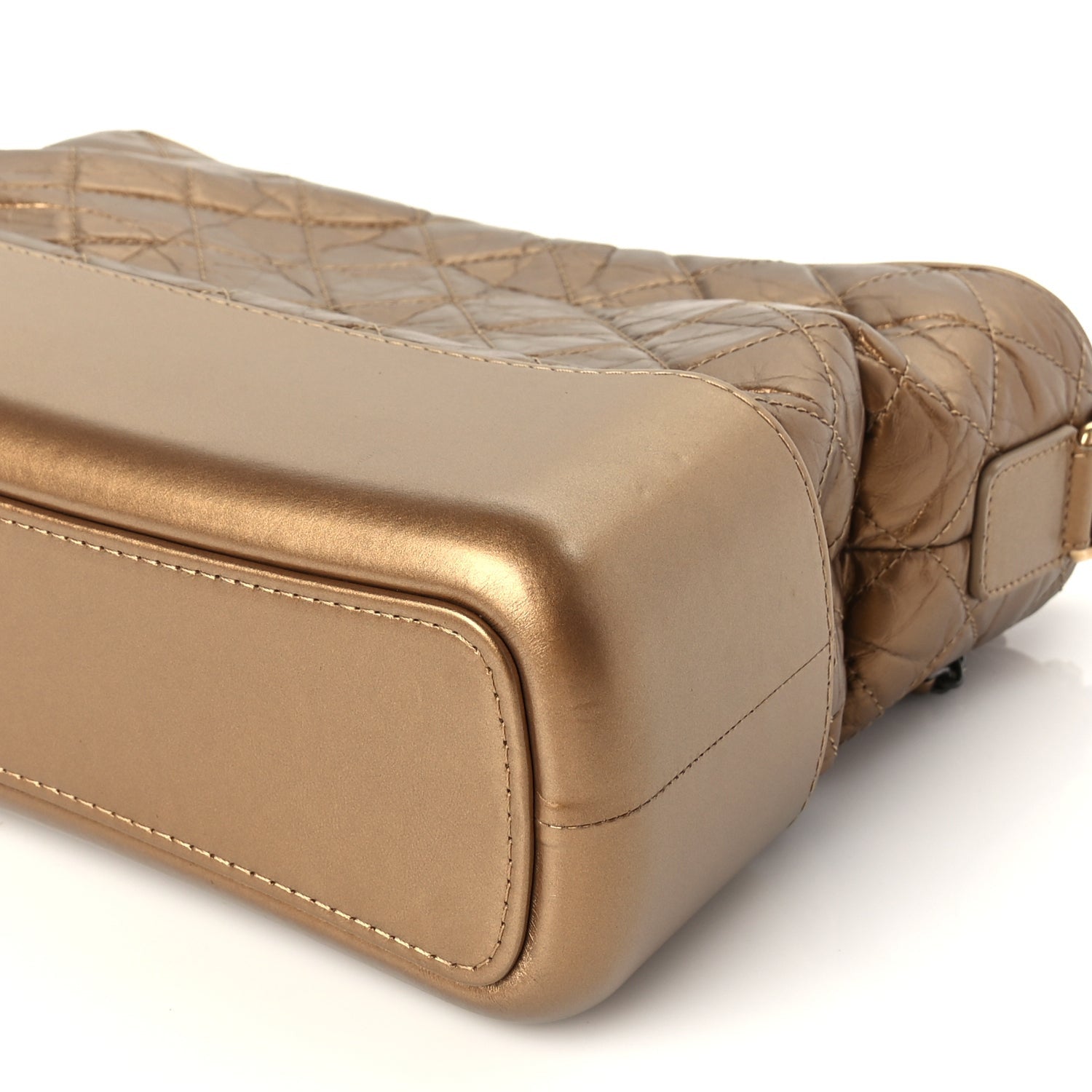 Chanel Metallic Aged Calfskin Quilted Medium Gabrielle Gold 9 of 9