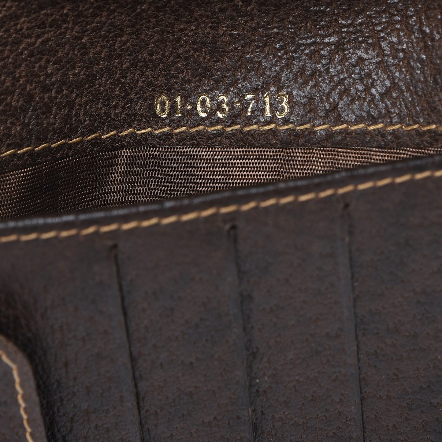 Coated Canvas Monogram Checkbook Wallet Brown