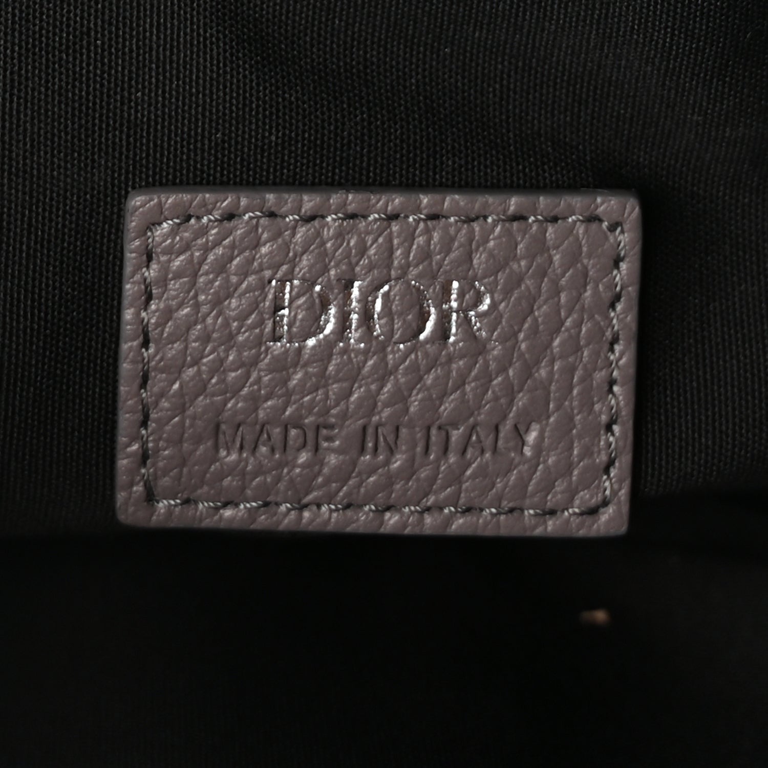 Christian Dior Grained Calfskin Mens Saddle Bag  Grey 5 of 8