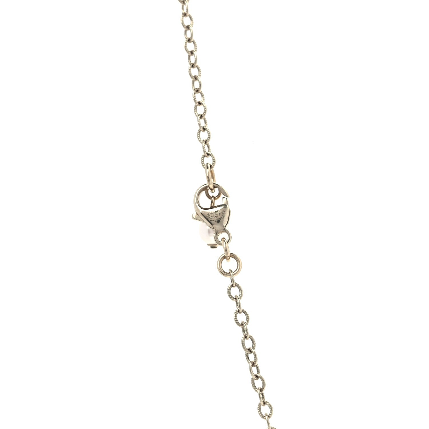 Chanel Crystal Pearl Camellia Necklace Gold 4 of 4