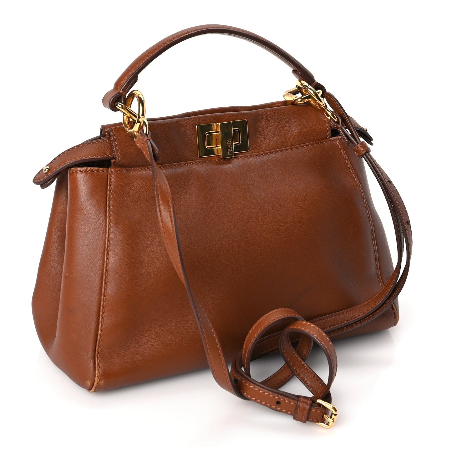 Nappa Mini Peekaboo Iconic Satchel Corteccia