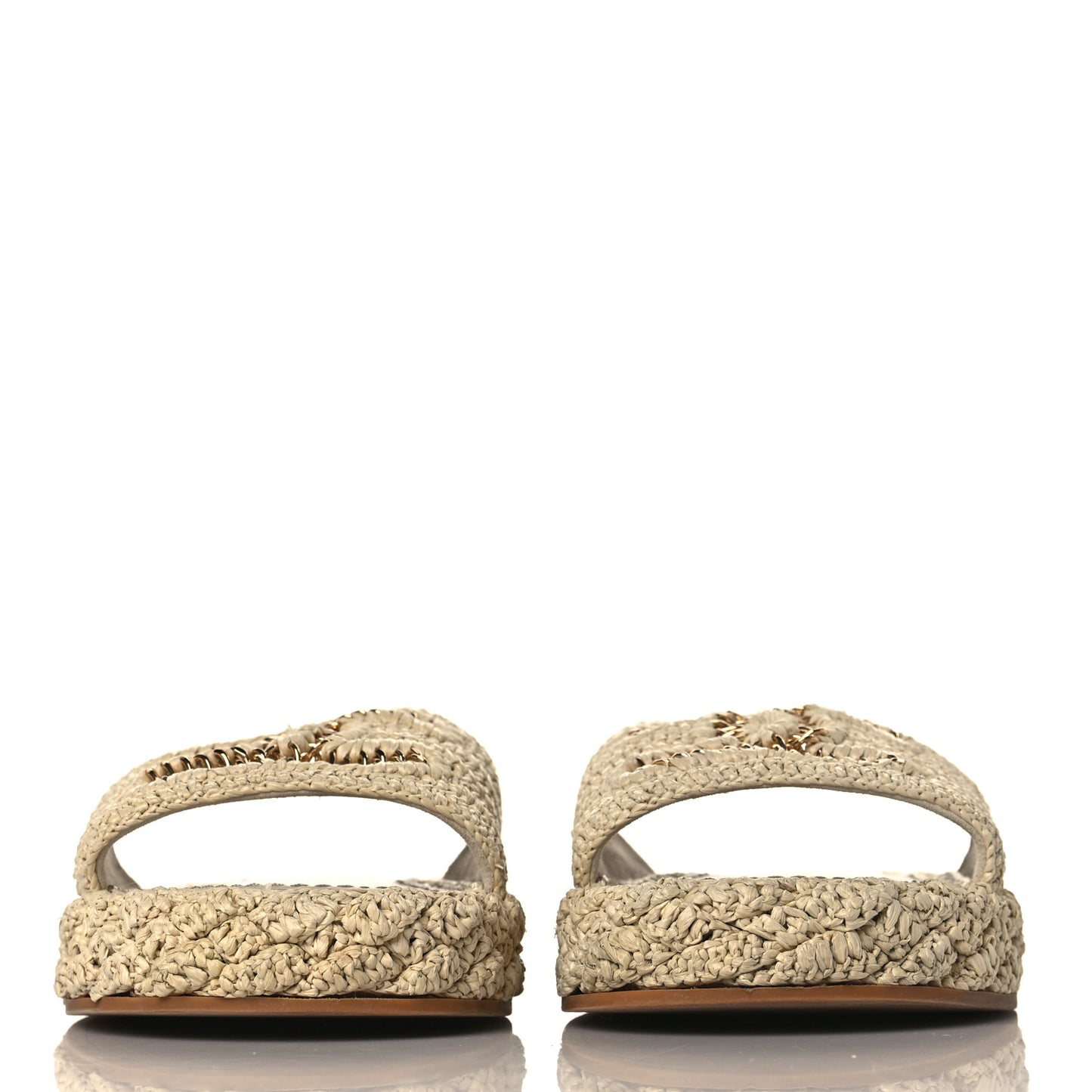 Cord Braided CC Mules 35 Light Beige