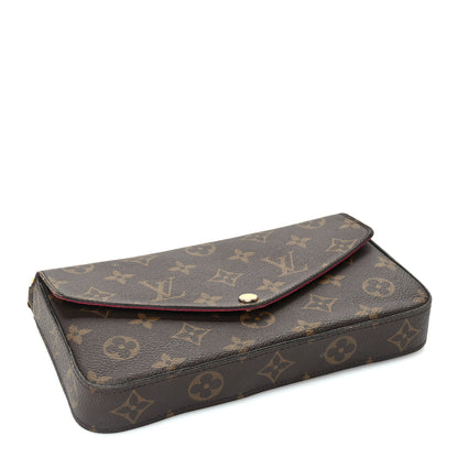 Louis Vuitton Monogram Pochette Felicie Chain Wallet Fuchsia 3 of 9
