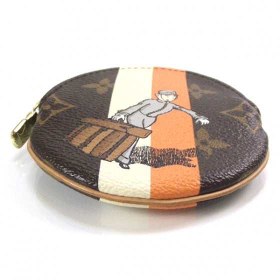 Monogram Groom Round Coin Purse