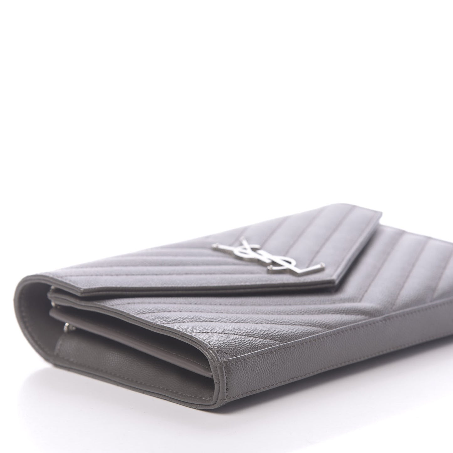 Grain De Poudre Matelasse Chevron Monogram Chain Wallet Earth