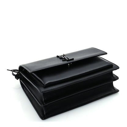 Saint Laurent Calfskin Medium Monogram Monochrome Sunset Black 3 of 8