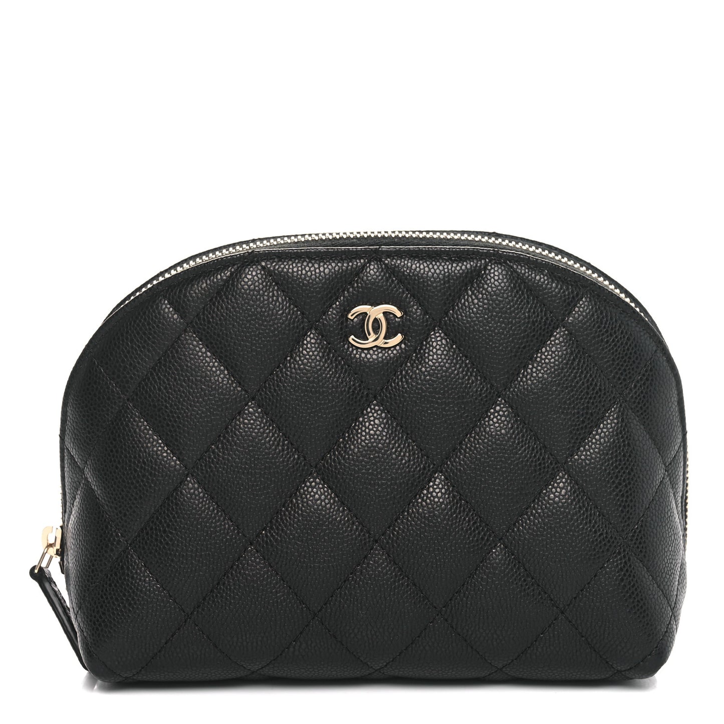 Caviar Quilted Cosmetic Case Black