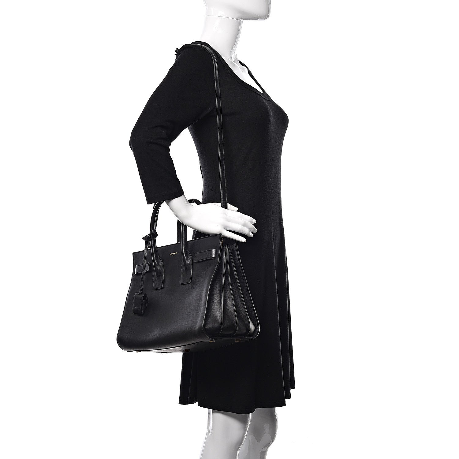 Saint Laurent Calfskin Small Sac De Jour Black 2 of 10