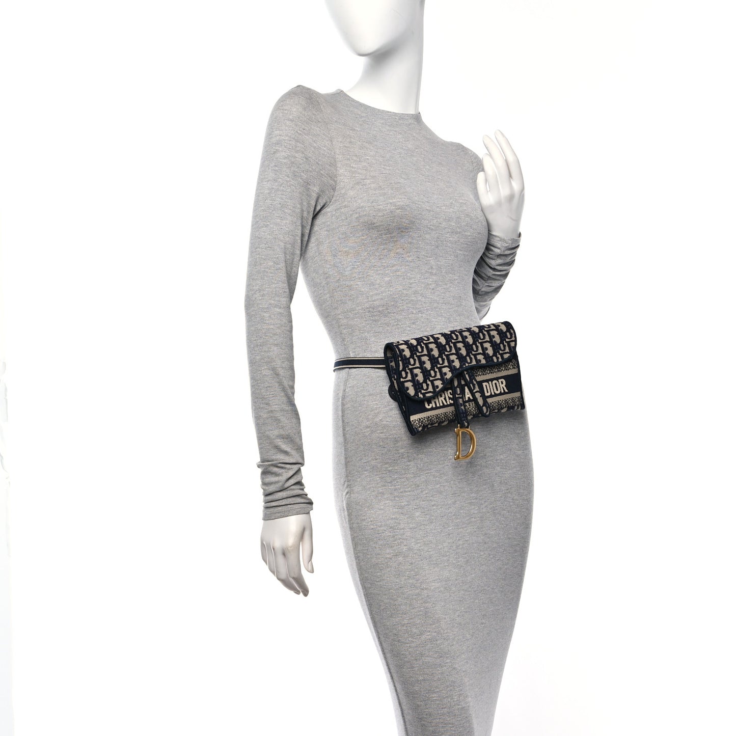 Oblique Slim Saddle Pouch Blue