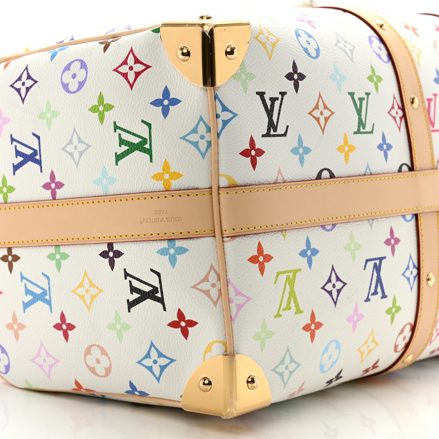 Louis Vuitton LV X TM Monogram Multicolor Keepall Bandouliere 45 White 7 of 8