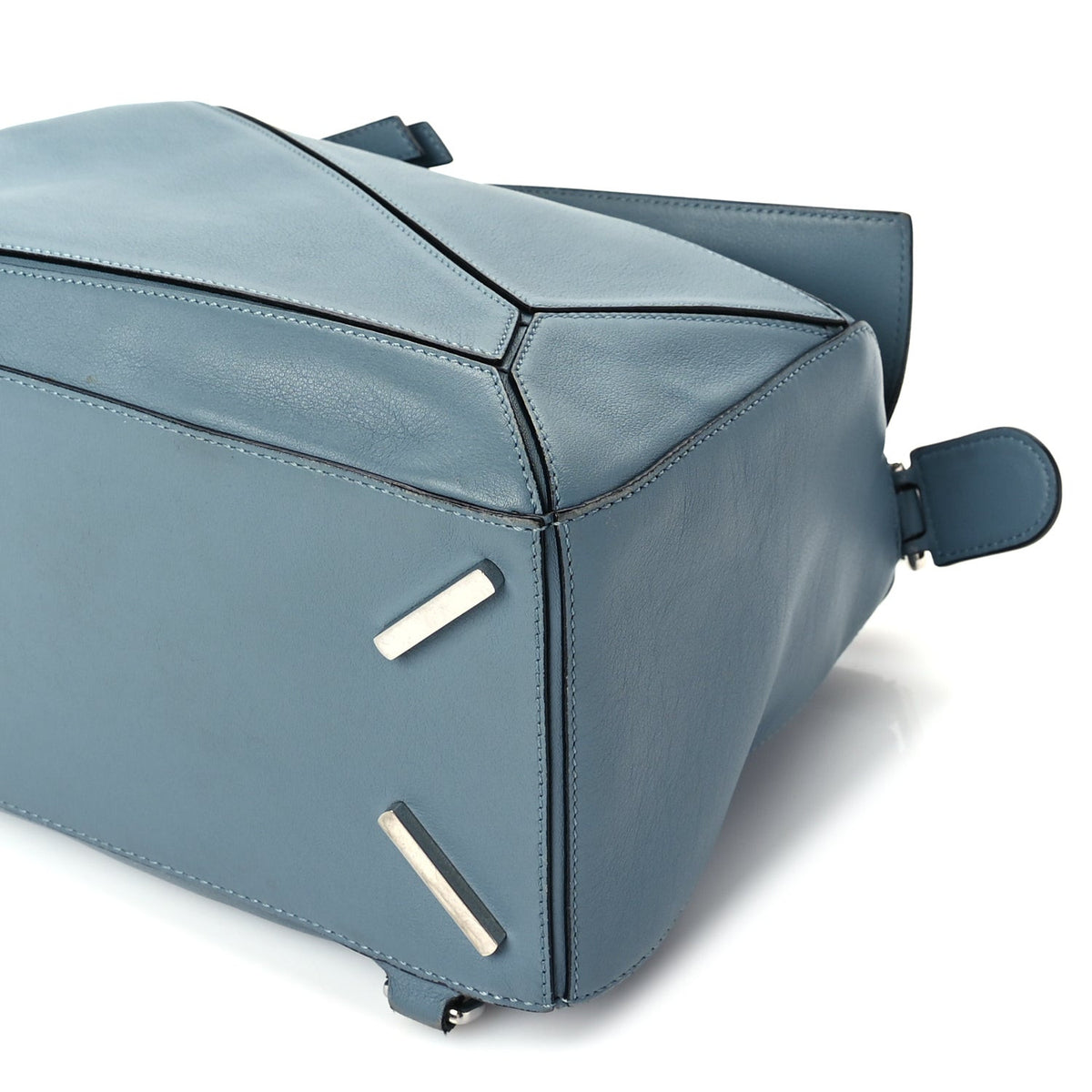 Loewe Calfskin Medium Puzzle Bag Blue 8 of 8