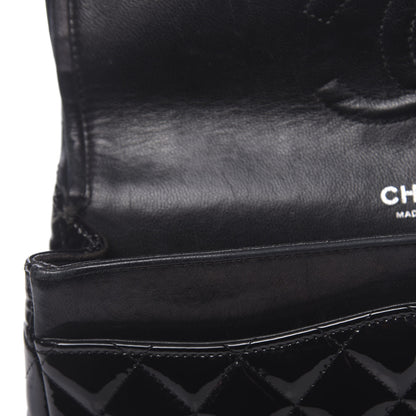 Chanel Patent Quilted Medium Double Flap Black 11 of 18