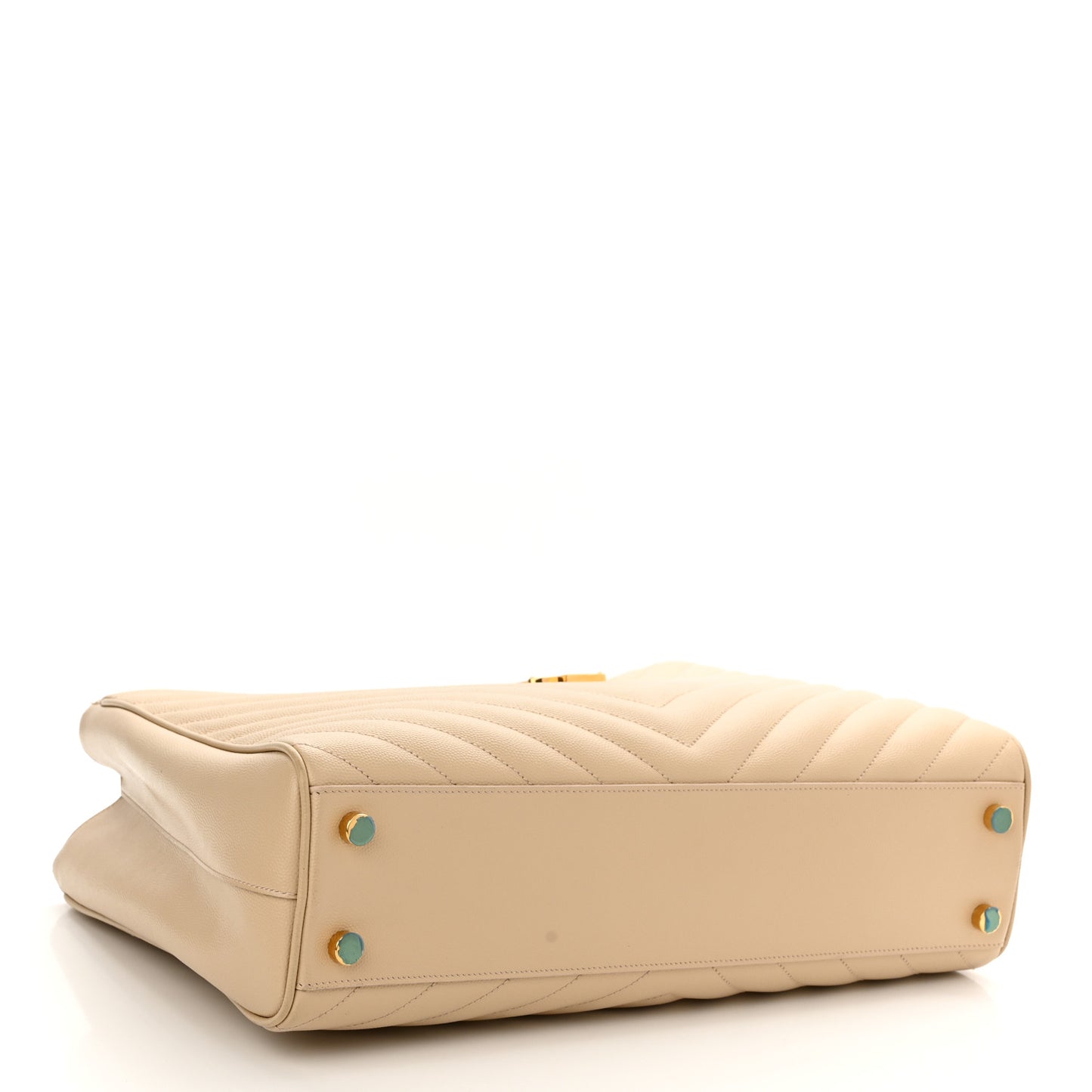 Grain De Poudre Matelasse Chevron Monogram Shopping Bag Nude Powder