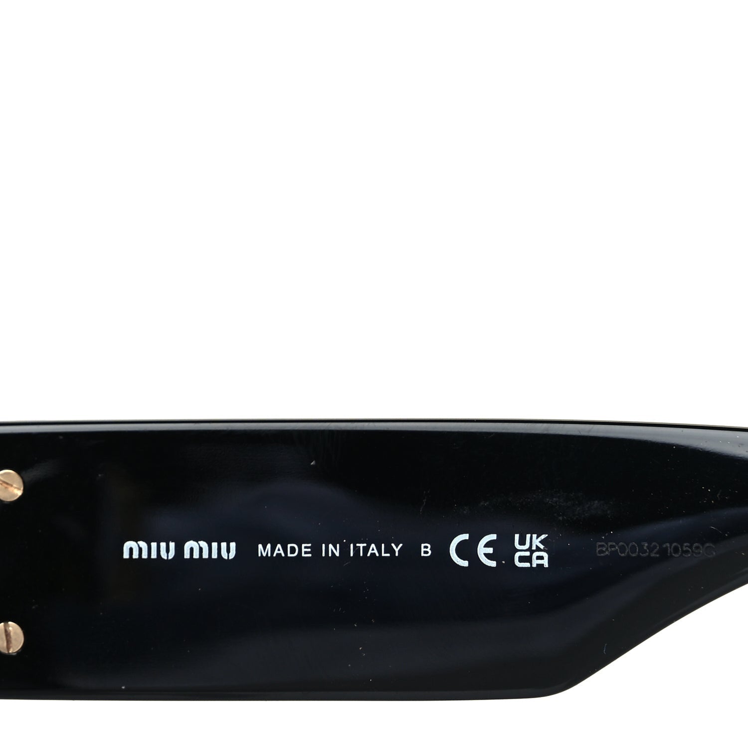 Miu Miu Acetate Rectangle Sunglasses SMU 10W Black 6 of 6