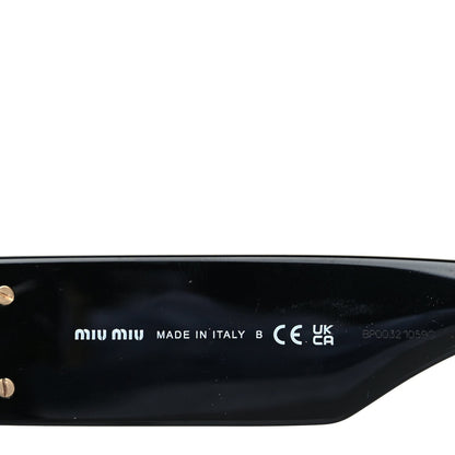 Miu Miu Acetate Rectangle Sunglasses SMU 10W Black 6 of 6