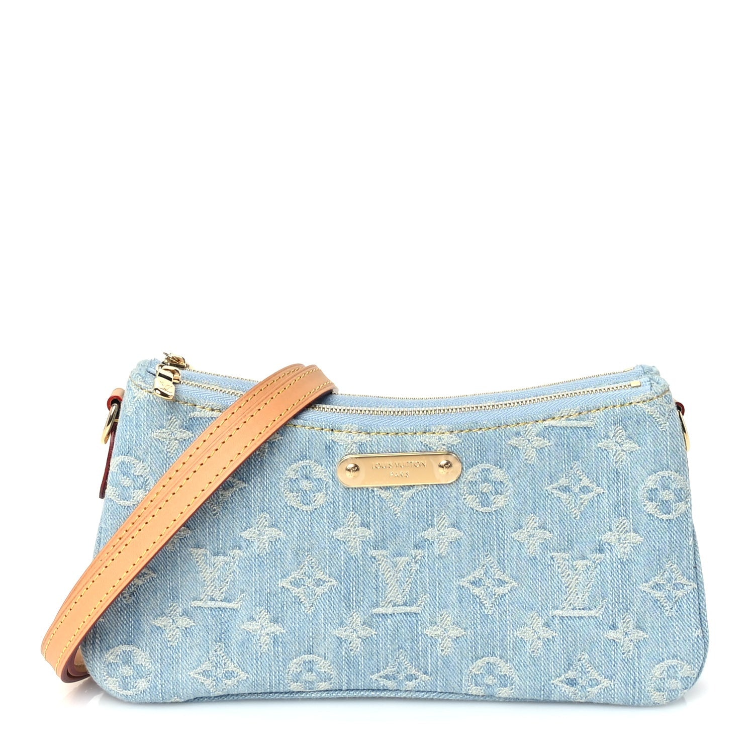 Louis Vuitton Monogram Denim Liv Pochette Sky Blue 1 of 8
