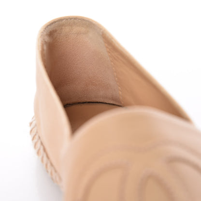 Chanel Lambskin CC Espadrilles 36 Beige Black 13 of 14