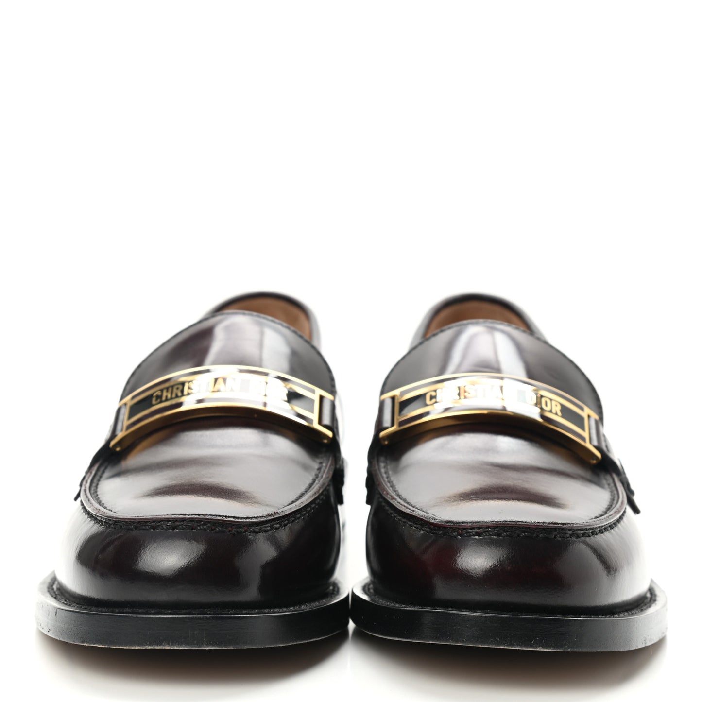 Shaded Calfskin Dior Code 15mm Loafers 37 Deep Amaranth