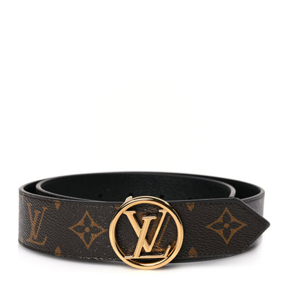 Louis Vuitton Monogram LV Circle 35mm Reversible Belt 80 32 Black 1 of 5