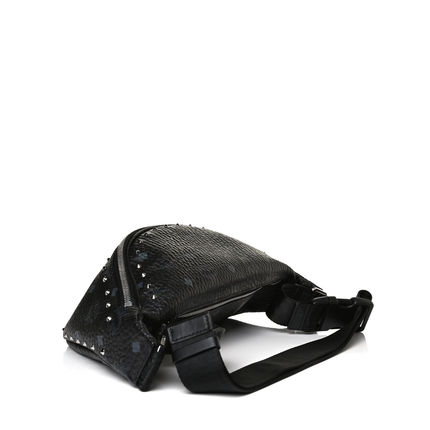 MCM Visetos Studded Belt Bag Black 2 of 11