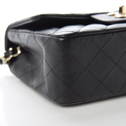 Chanel Lambskin Quilted Mini Rectangular Flap Black 8 of 10