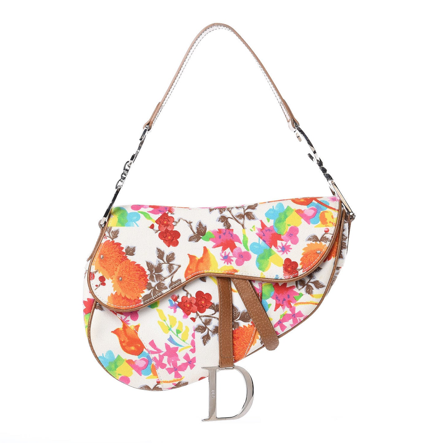Canvas Floral Saddle Bag